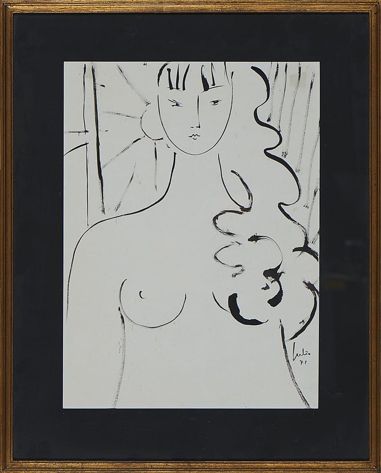 Júlio (1902) comparable auction result: j lio desenho a tinta s papel 41 5 x 30 5 cm