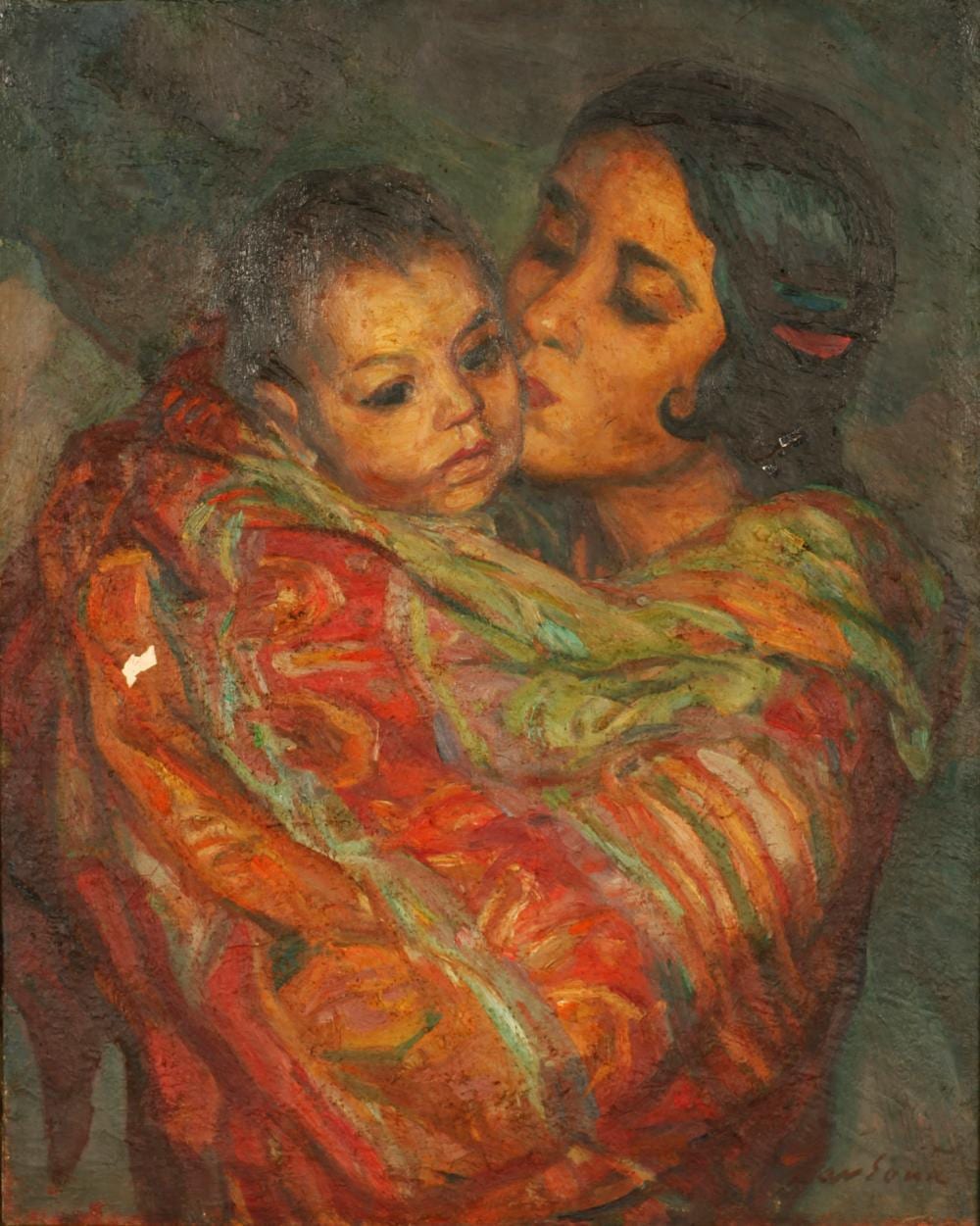 Joan Cardona Lladós comparable auction result: joan cardona llad s motherhood oil on canvas