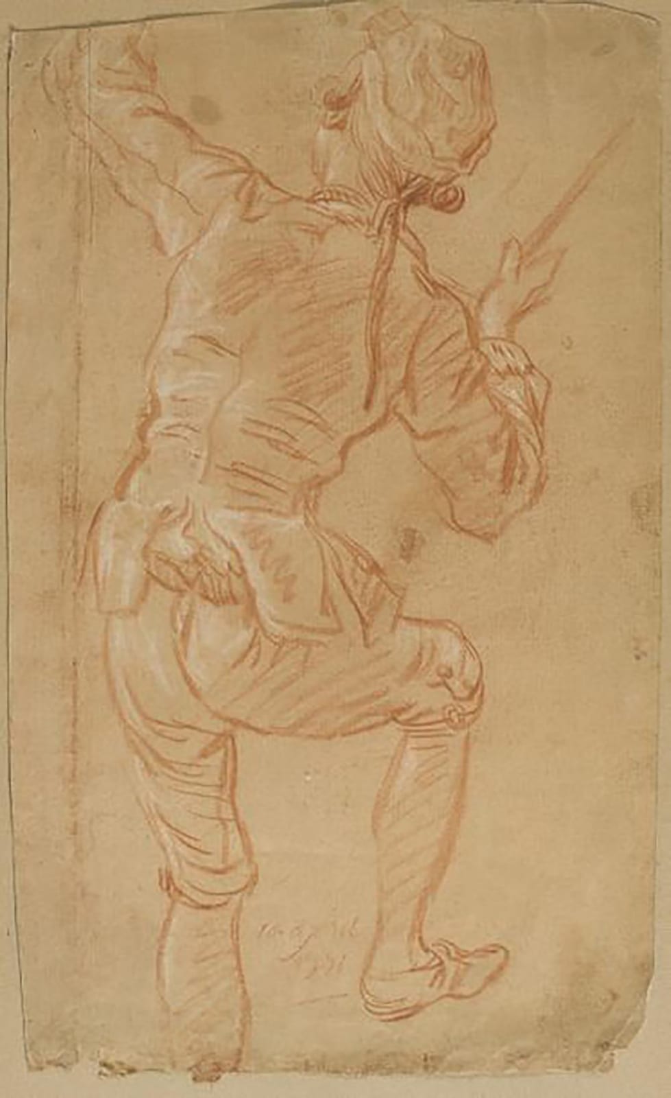 Jan Anton Garemyn comparable auction result: jan anton garemyn bruges 1712 1799 un peintre de dos sanguine et rehauts de blanc sur papier beige 36 x 22 cm