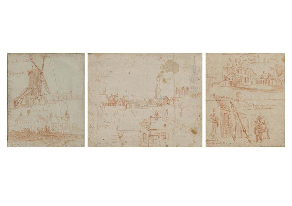 Jan Anton Garemyn comparable auction result: jan anton garemyn bruges 1712 1799 paysages des environs de bruges trois dessins sanguine 18 x 15 cm annot s en bas garemyn ft