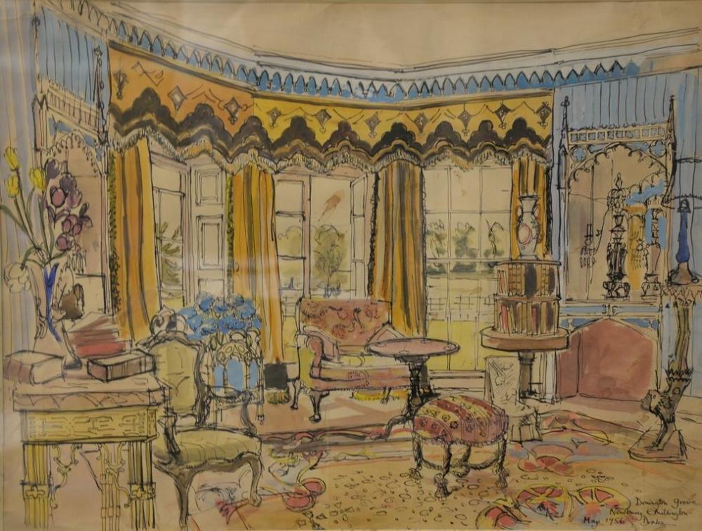 Teddy Millington Drake comparable auction result: teddy millington drake 1932 1994 watercolor and ink on paper donnington grove newbury signed titled and dated e