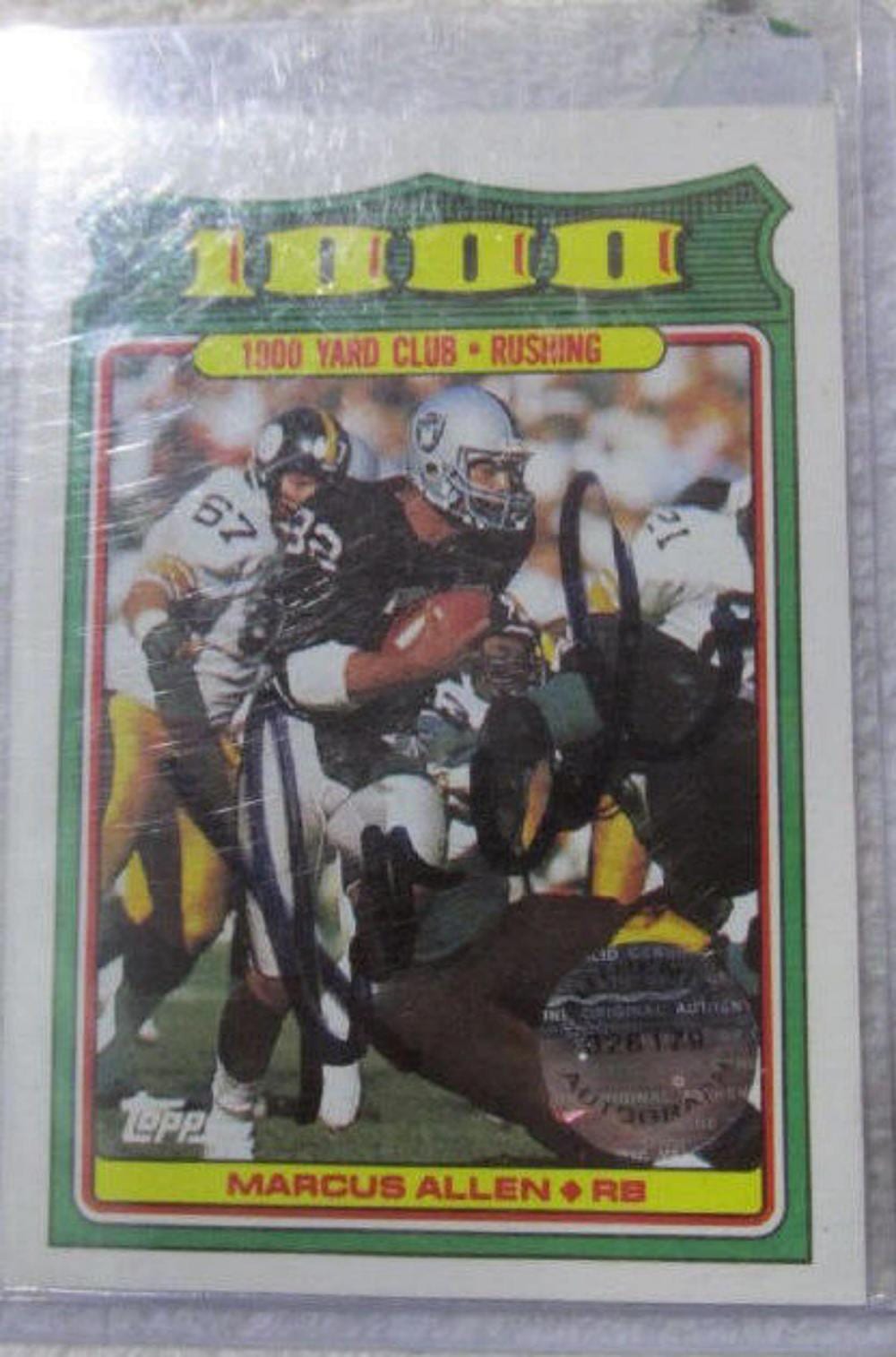 Marcus Allen comparable auction result: marcus allen signed card