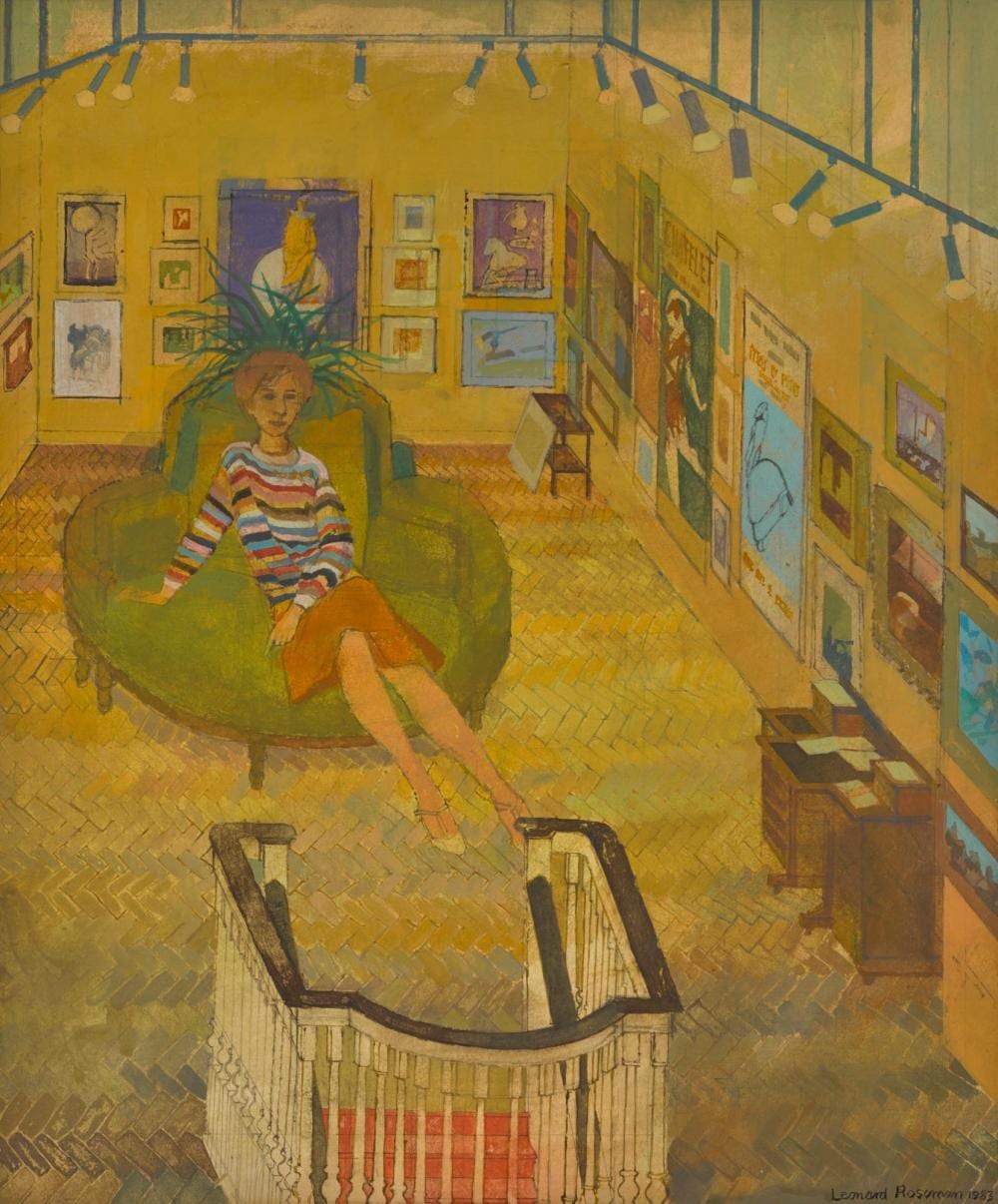 Leonard Rosoman comparable auction result: leonard rosoman o b e r a study for wendy baron at the fine art society