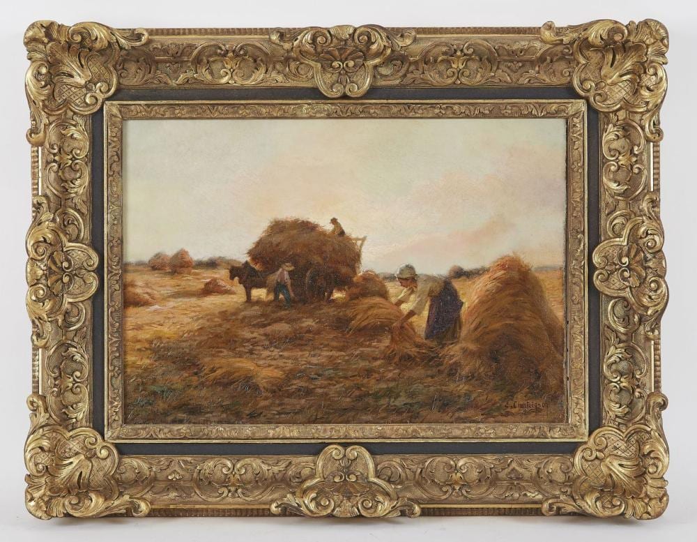 Ernest Chateignon comparable auction result: ernest chateignon 1863 c 1910 les moissons huile sur toile sign e en bas