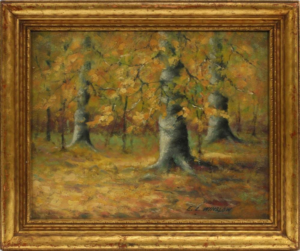 Edward Lee Winslow comparable auction result: edward lee winslow oil on board