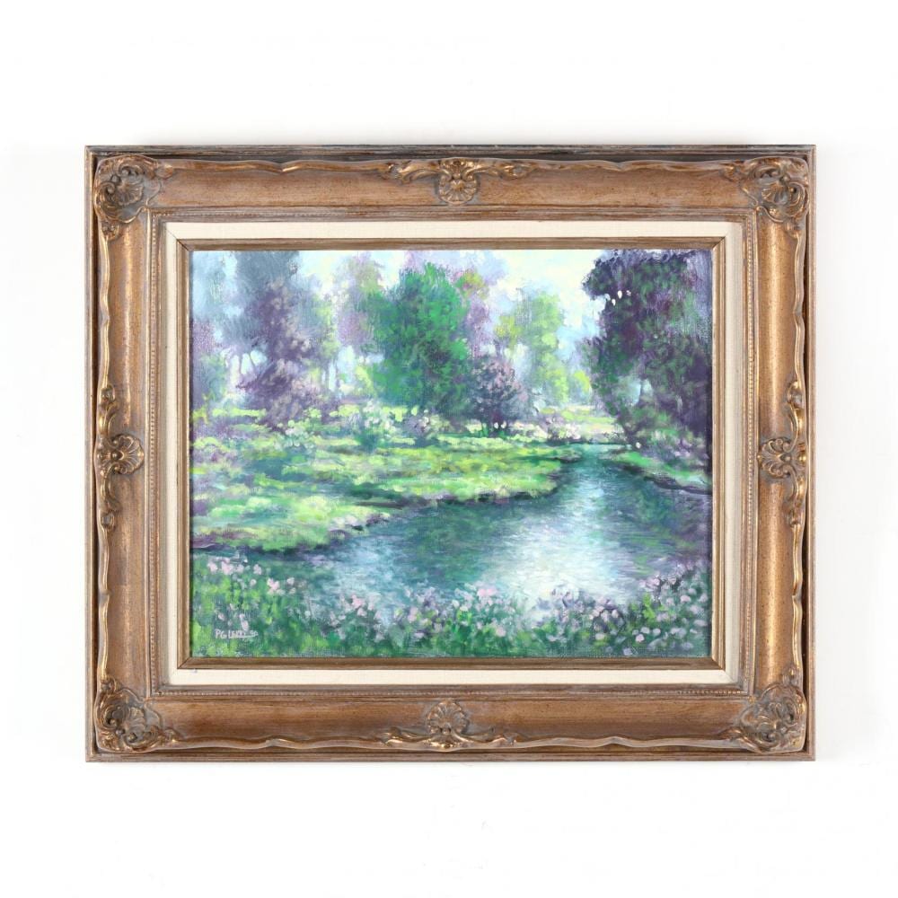 Philip Lekki comparable auction result: philip lekki ny 1949 2017 impressionist view of a stream