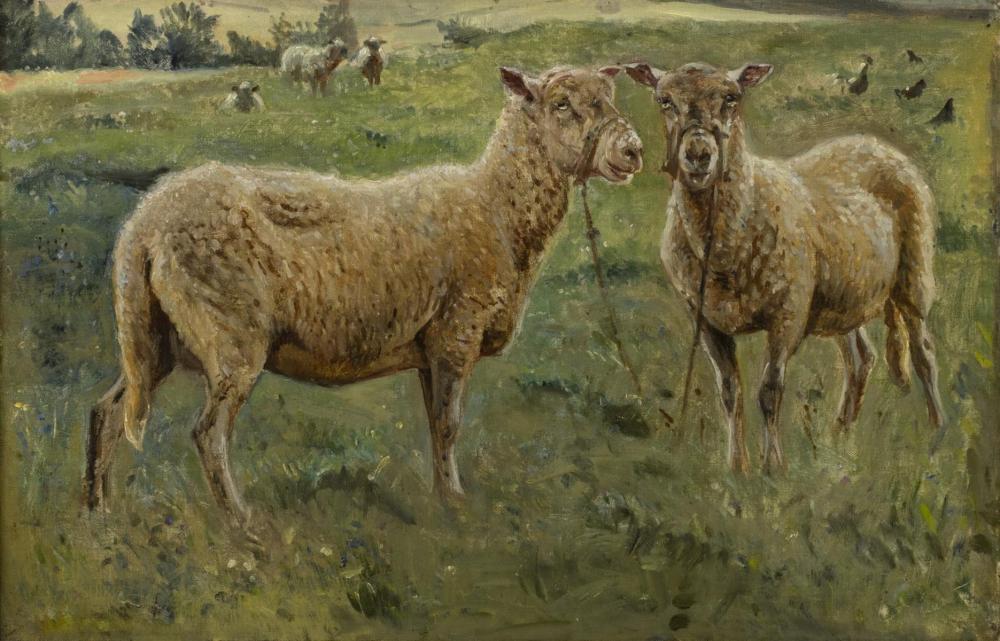Valdemar Irminger comparable auction result: valdemar irminger d 1938 pastoral oil painting