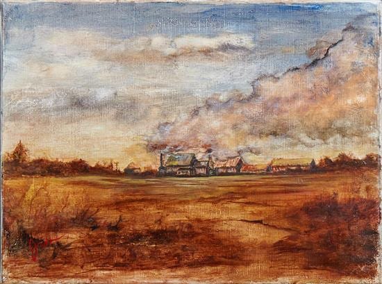Jerome Weber comparable auction result: jerome weber new iberia louisiana farmscape 21st c oil on canvas signed lower left unframed h 12 in w 16 in