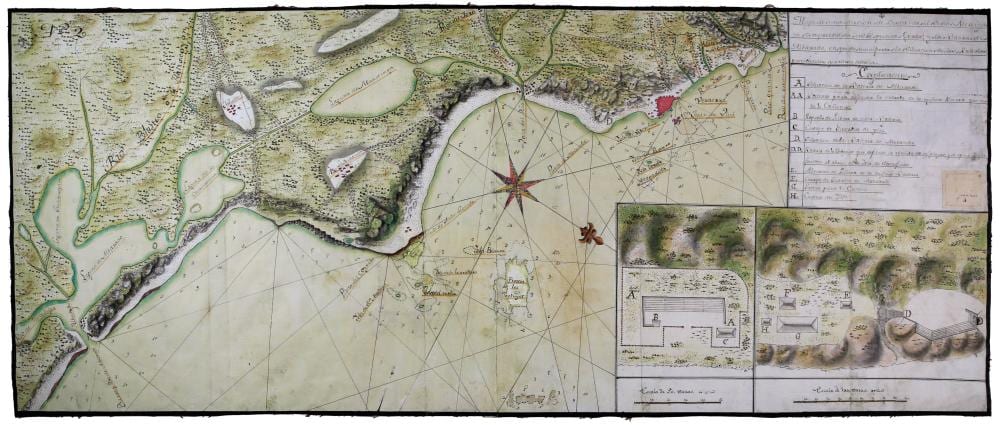 Vera Cruz comparable auction result: manuscript map of vera cruz