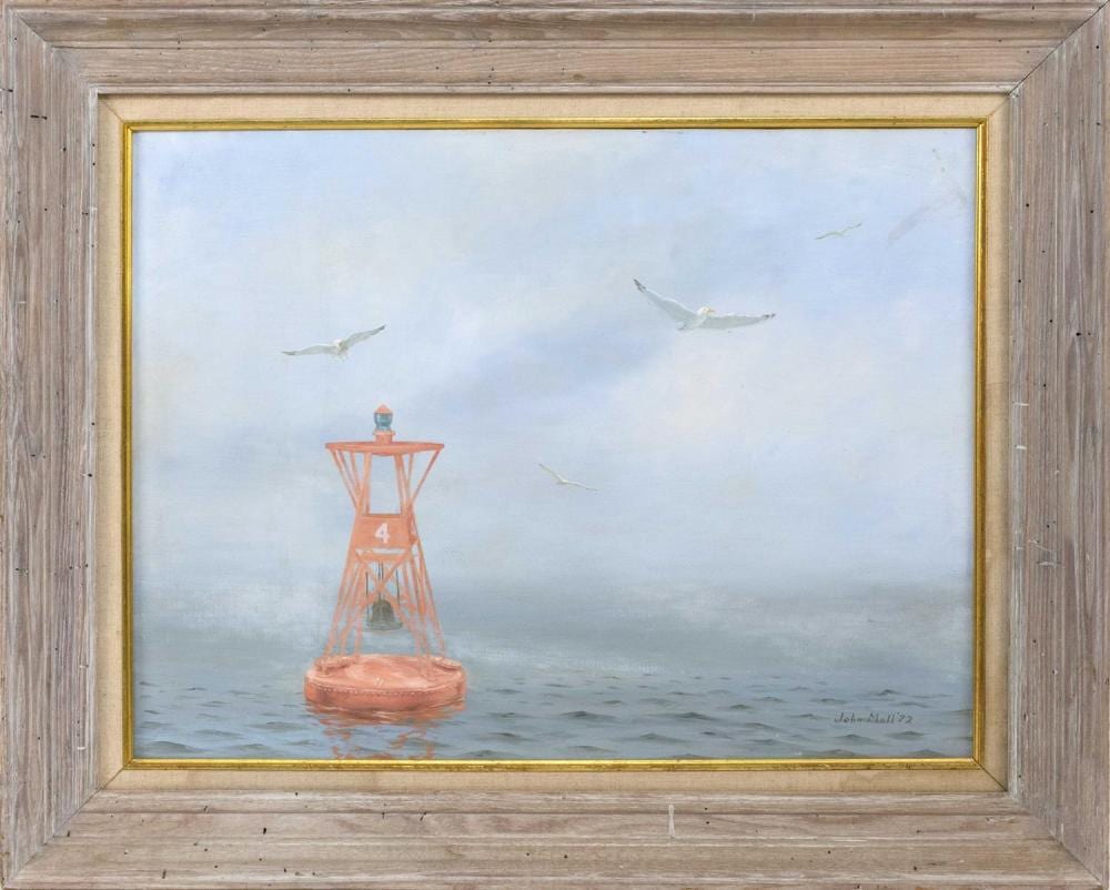 John Moll comparable auction result: john moll united states 1910 1991 buoy 4 oil on canvas 18 x 24 framed 24 x 30