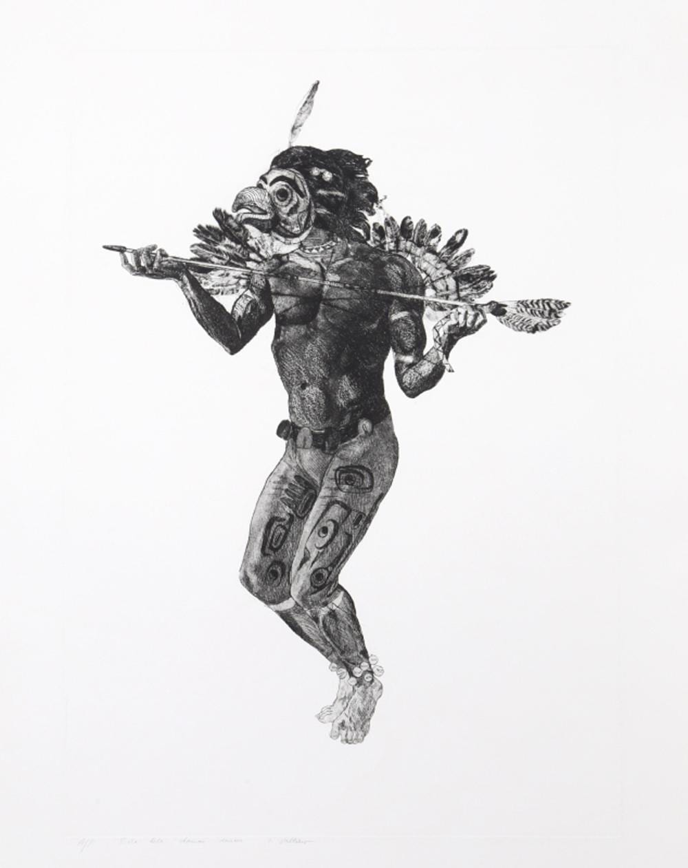 Ivan Valtchev comparable auction result: ivan valtchev bela bela shaman dancer etching