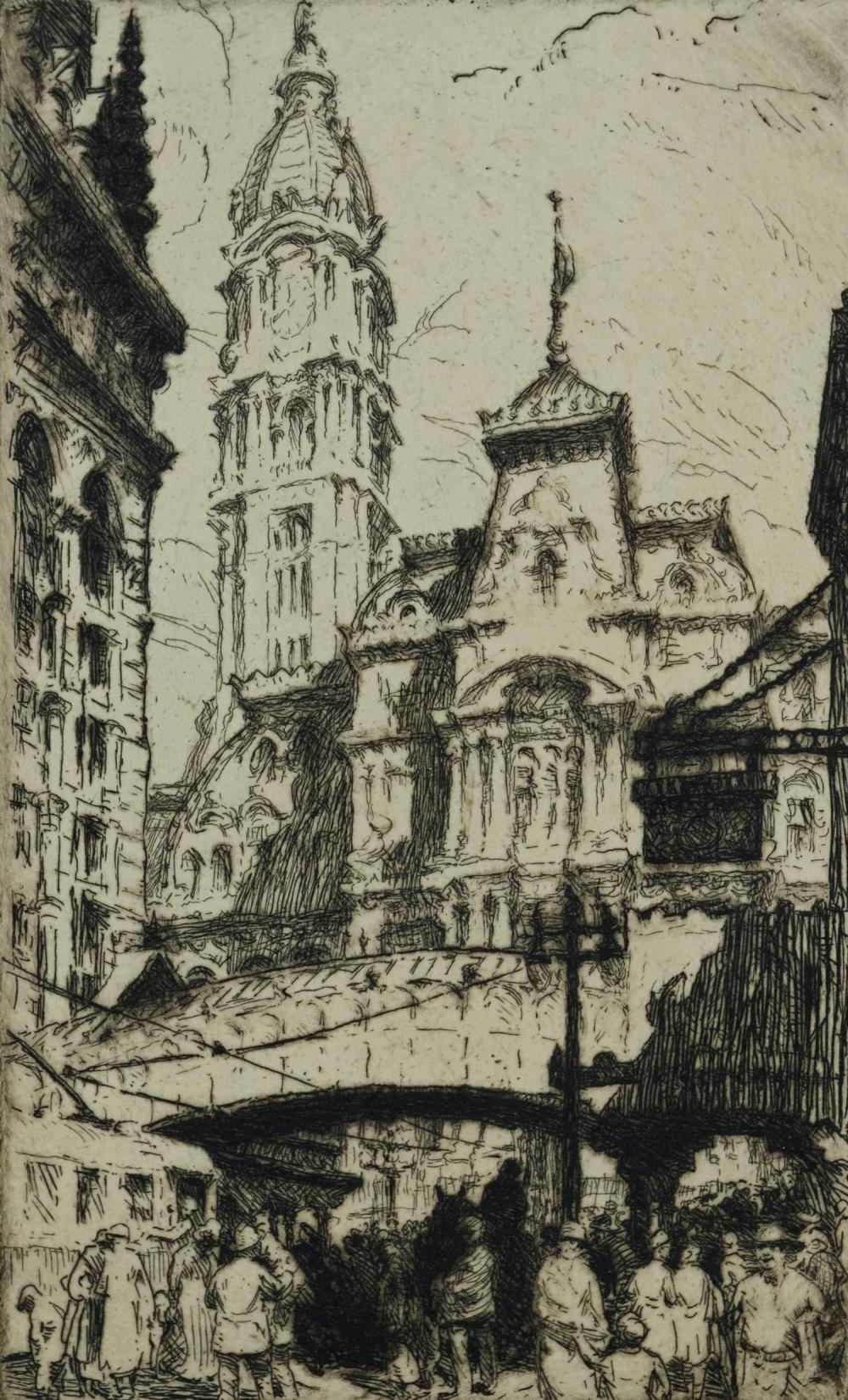 frederick robbins american 1893 1974 drypoint etching on paper 15th and market streets philadelphia pencil signed 7 x 4 3 · William Bunch Auctions & Appraisals · 2019-01-22 Frederick Robbins comparable auction result: frederick robbins american 1893 1974 drypoint etching on paper 15th and market streets philadelphia pencil signed 7 x 4 3