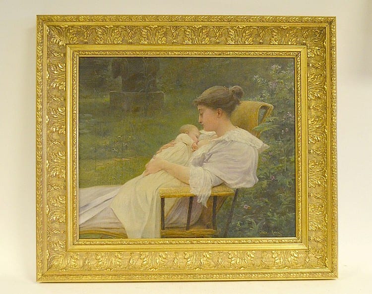 Lionel Royer comparable auction result: lionel noel royer oil on canvas painting