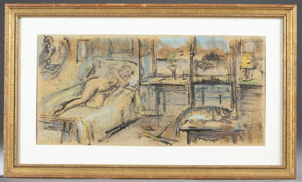 Bruno Martini comparable auction result: bruno martini attrib reclining woman 20th c