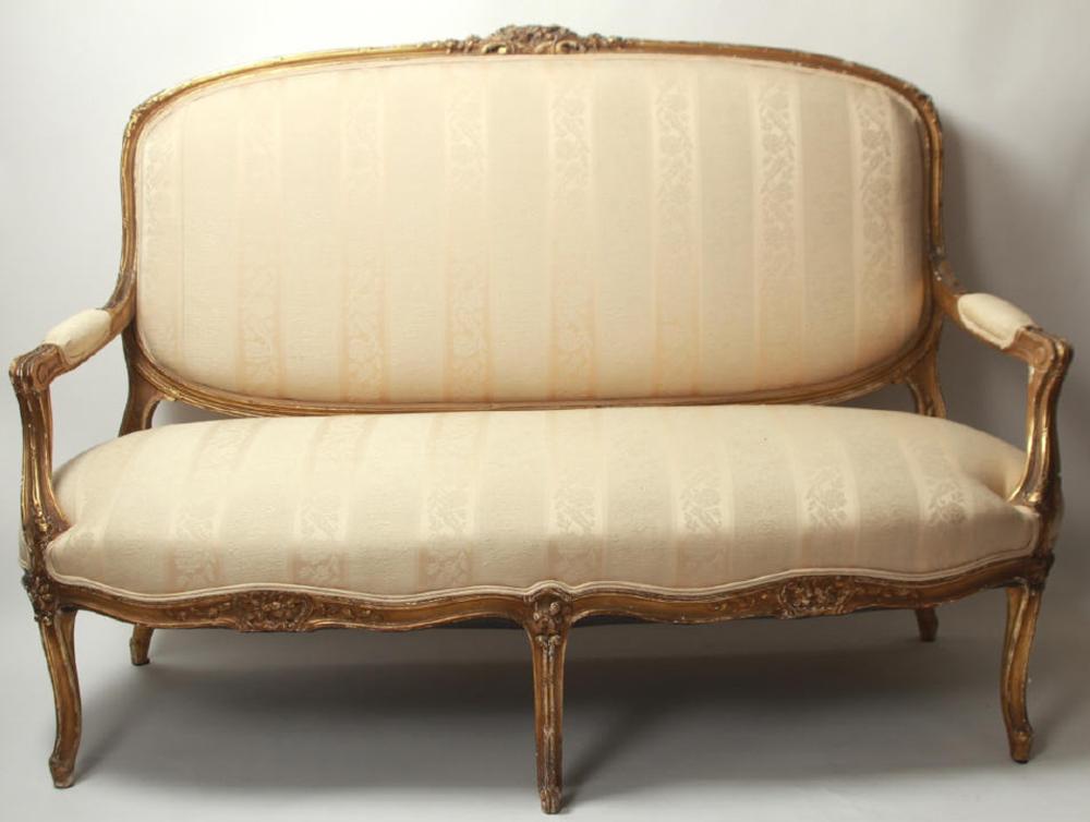 Auction comp thumbnail for Antique 19th C Carved French Rococo Style Settee (Greenwich Auction, Lot 563)