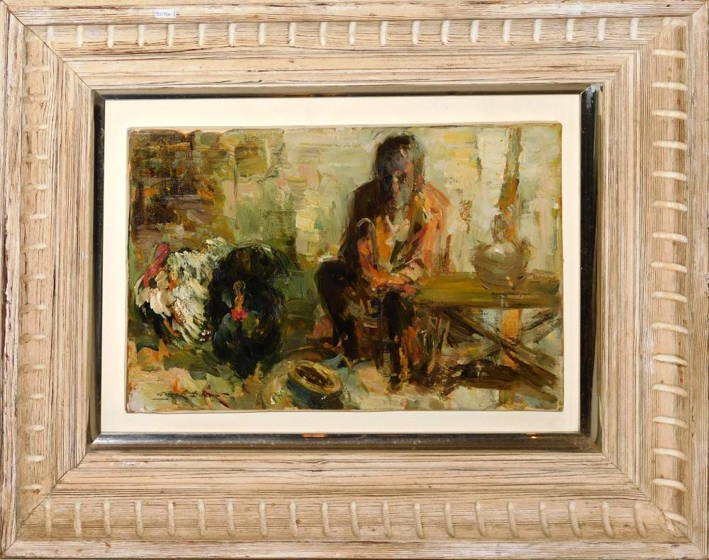 Luis Giner comparable auction result: luis giner bueno interior oil on canvas 27x41 cm