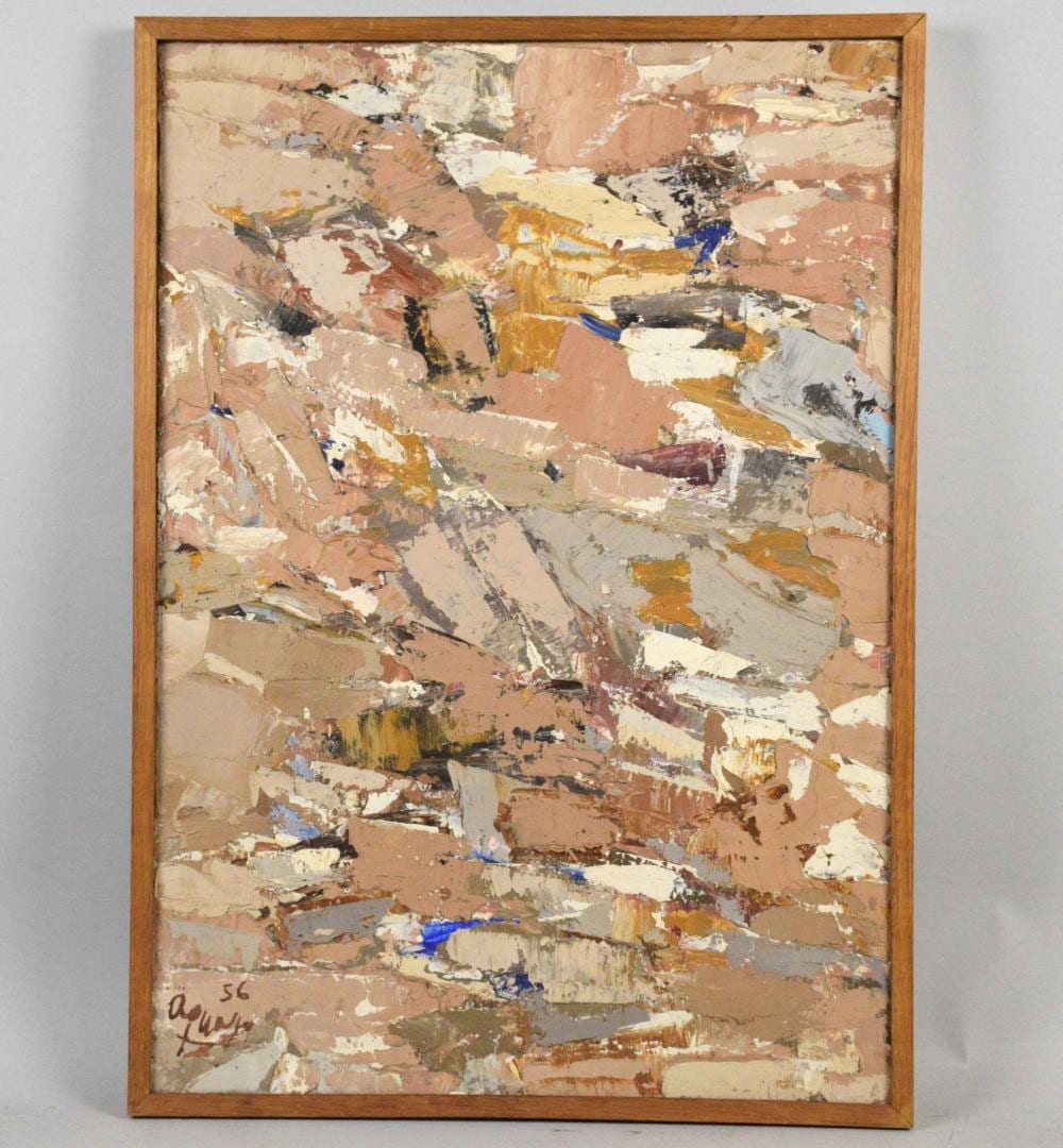 Fermin Aguayo comparable auction result: fermin aguayo 1926 1977 untitled abstract signed and dated aguayo 56 lower left oil on canvas 24 x 17 in painted in 1956