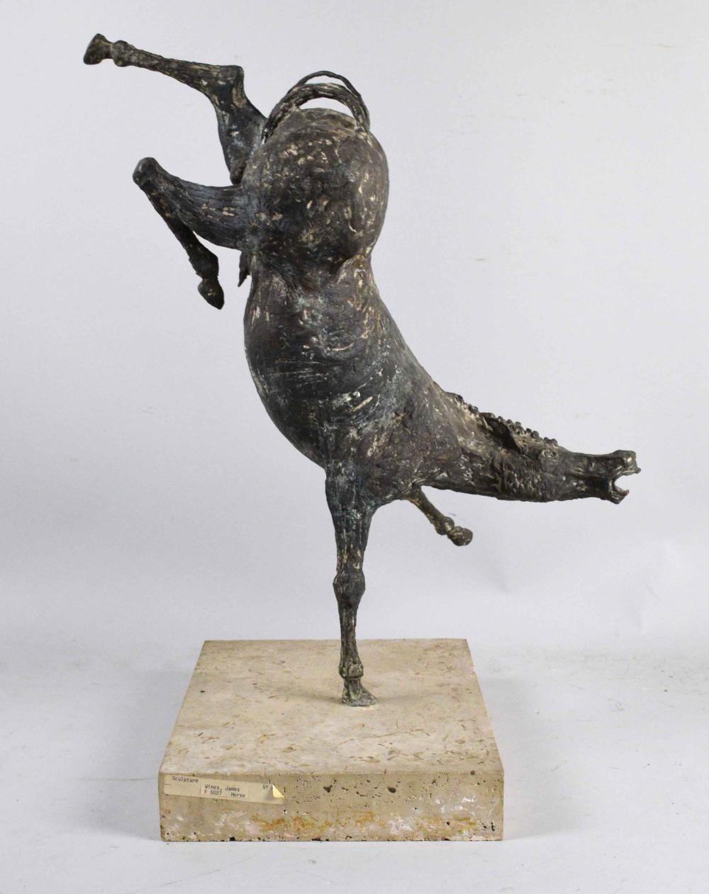 James Wines comparable auction result: james wines b 1932 horse bronze 21 x 9 x 9 in