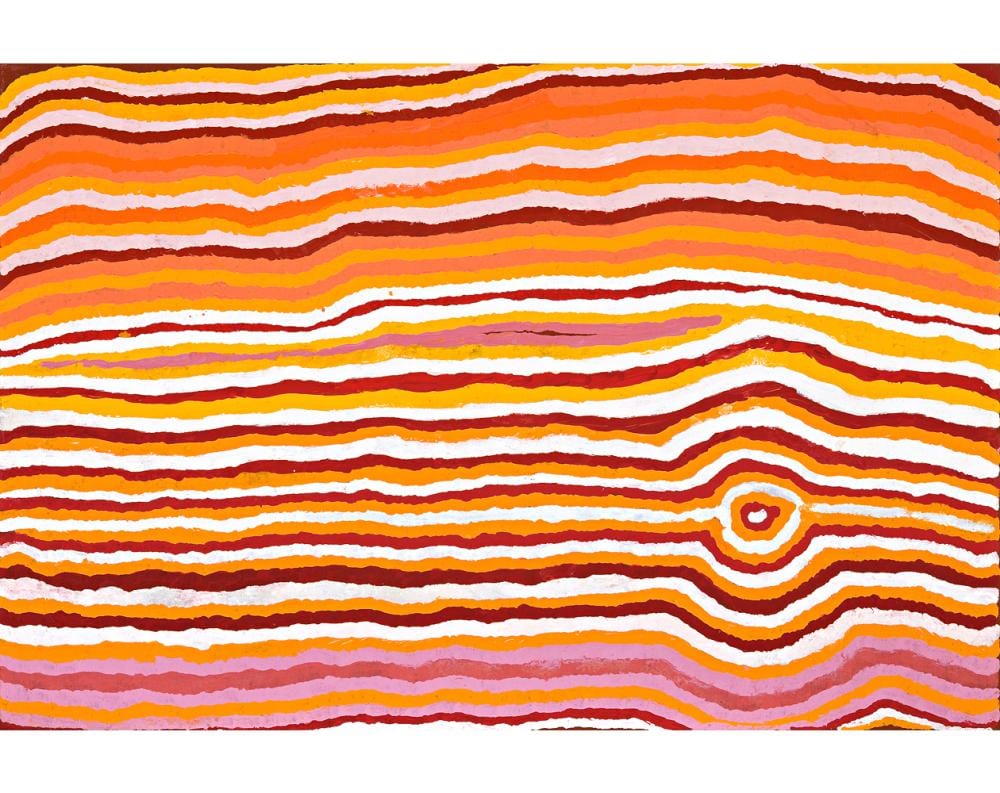 Ningie Nanala comparable auction result: ningie nangala born c 1934 yula 2007 synthetic polymer paint on linen