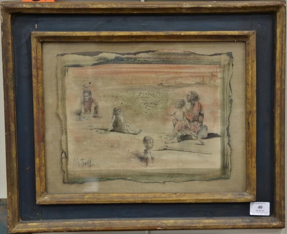 conger a metcalf 1914 1998 pen ink with wash figures in foreground of landscape one with crutches signed lower left metcalf · Nadeau's Auction Gallery · 2019-01-26 Conger A Metcalf comparable auction result: conger a metcalf 1914 1998 pen ink with wash figures in foreground of landscape one with crutches signed lower left metcalf