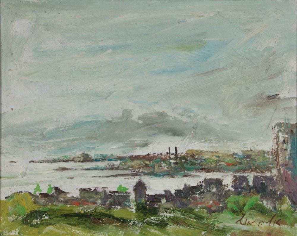 Eliahu Adler comparable auction result: eliahu adler 1912 landscape oil on canvas