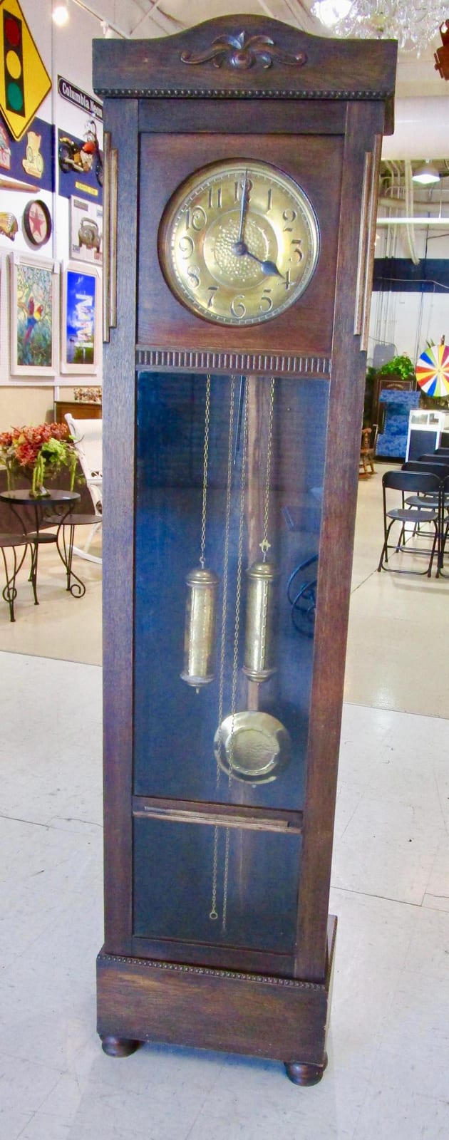 Antique Grandfather Clock sold by West Coast Auction Co., lot 201 — auction record photograph