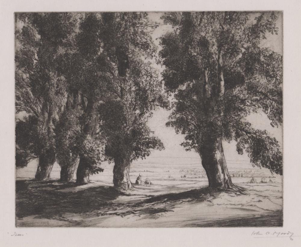 John Charles Moody comparable auction result: john charles moody signed etching