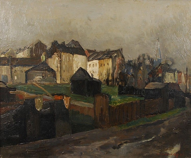 Franz van Montfort comparable auction result: franz van montfort 1889 1980 rue parisienne