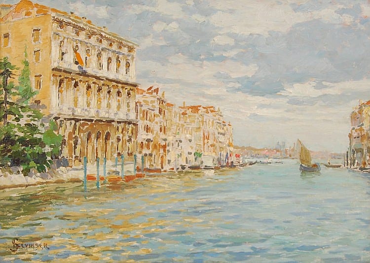 Sophus Levinsen comparable auction result: sophus levinsen 1869 vue de venise