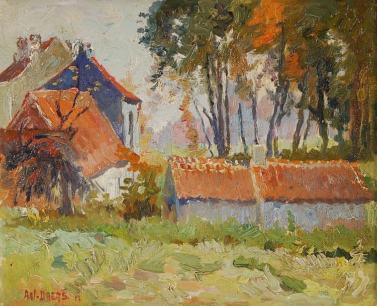 Antoine Daens comparable auction result: antoine daens 1871 1946 vue de village
