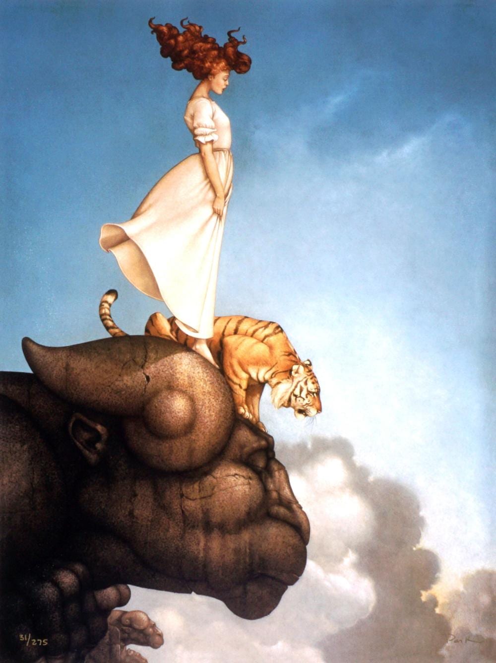 Michael Parkes Sky Meditation Giclee Print sold by Amero Auctions, lot 223 — auction record photograph