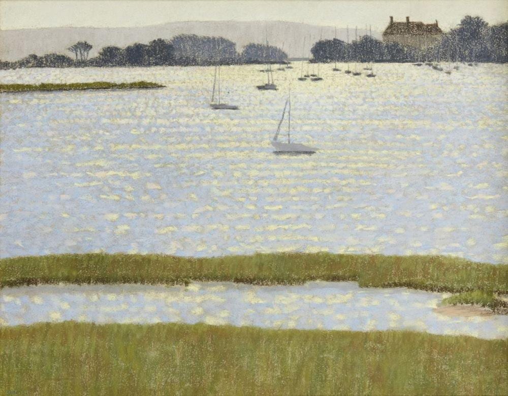 William Henry Innes comparable auction result: william henry innes british 1905 1999 boats moored in an estuary pa