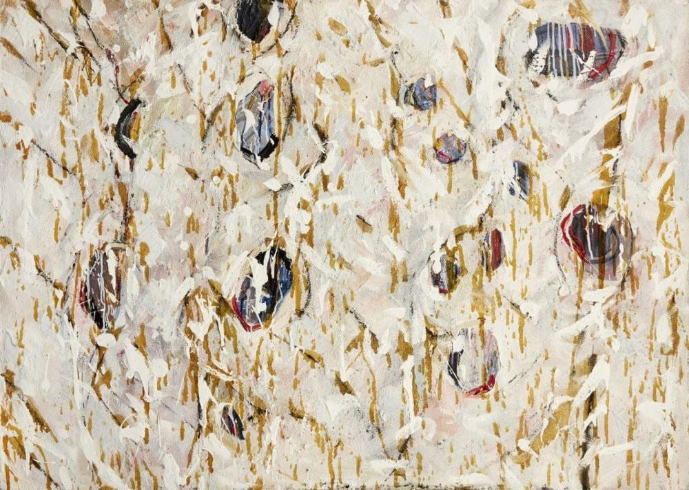 Larry Wakefield comparable auction result: larry wakefield british 1925 1997 white abstract composition c 1996