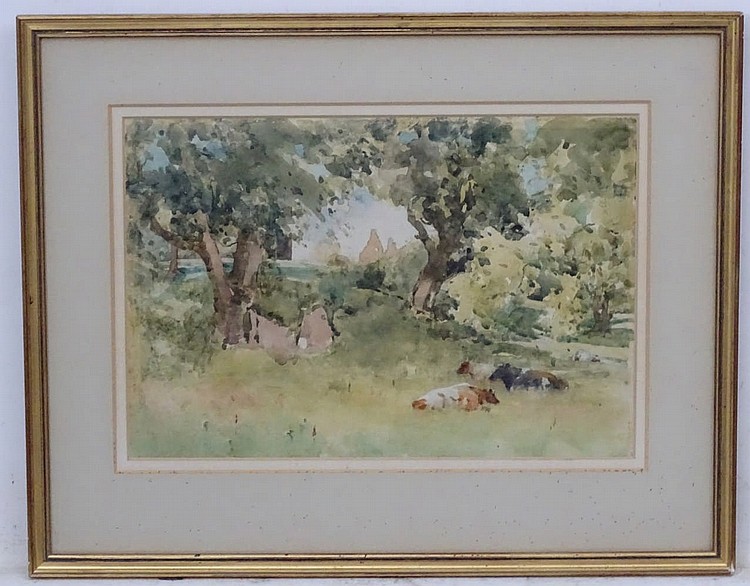 Robert W. Little comparable auction result: robert little 1854 1944 rws rsw watercolour cardoness galloway sc