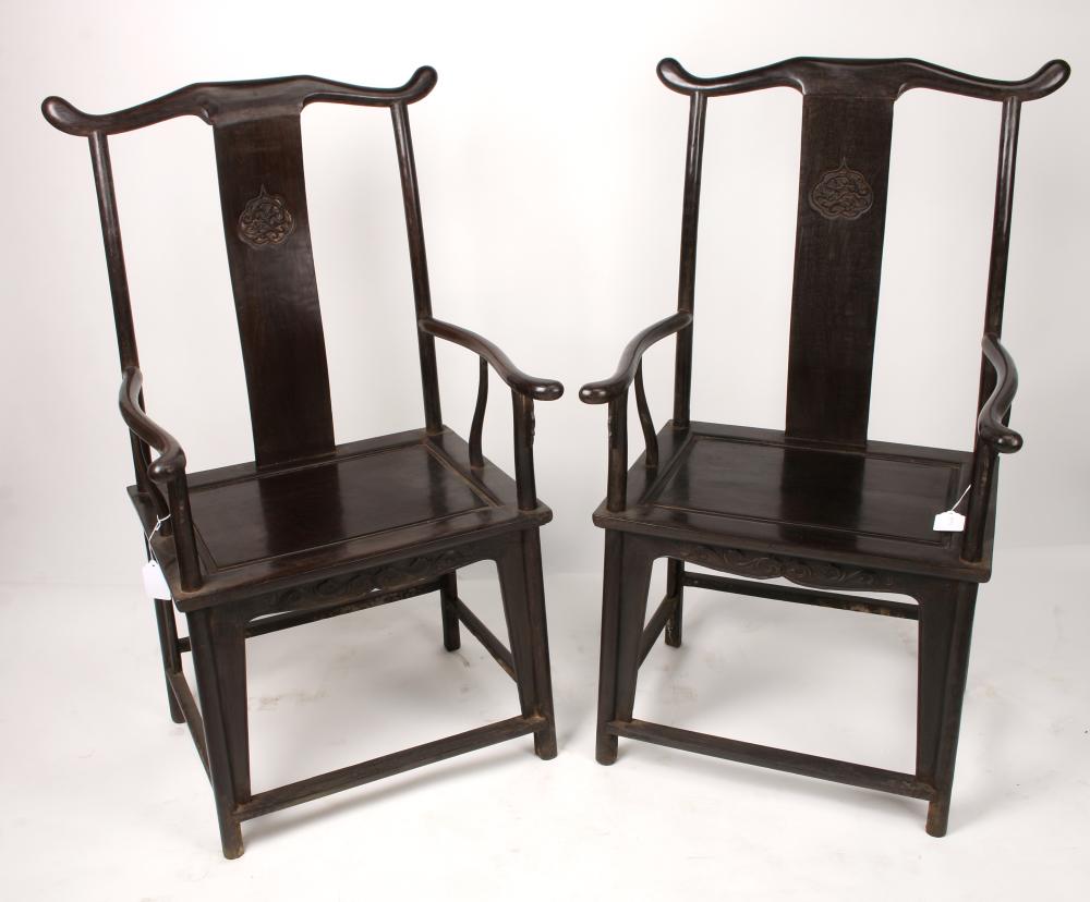 PAIR ZITAN OFFICER HAT CHAIRS sold by Converse Auctions, lot 86 — auction record photograph