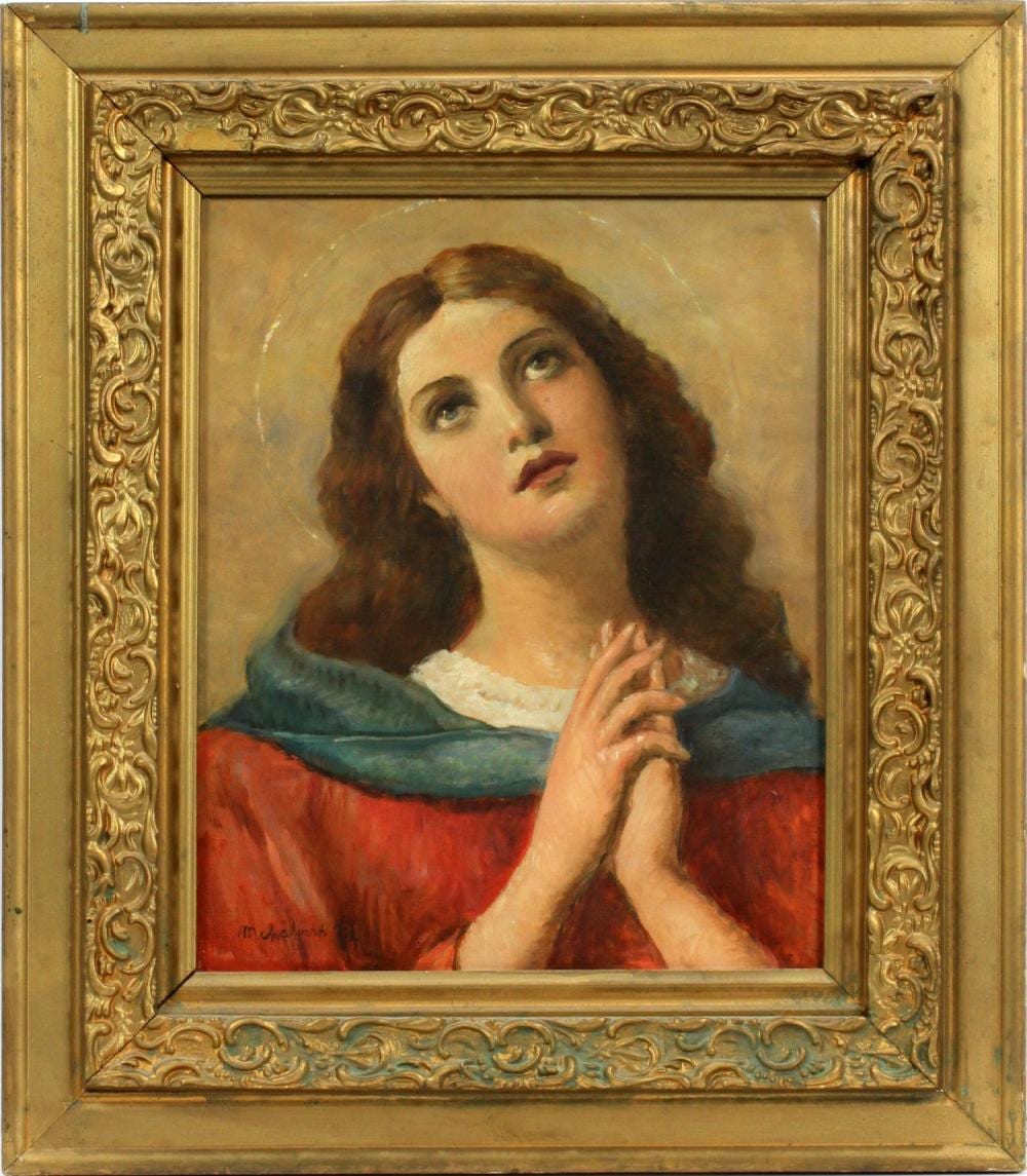 Miklós Mihalovits comparable auction result: nikolaus mihalovits oil on canvas virgin mary