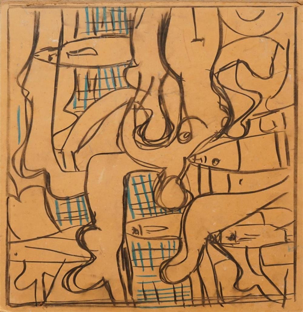 Stephen Langdon comparable auction result: stephen langdon 2 works sketches 51 x 40cm 85 5 x 33 5cm