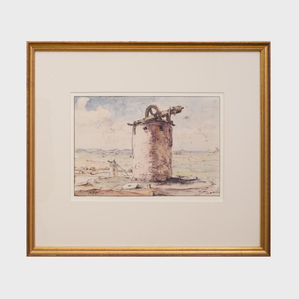 Herman Armour Webster comparable auction result: herman armour webster 1878 1970 derelict windmill