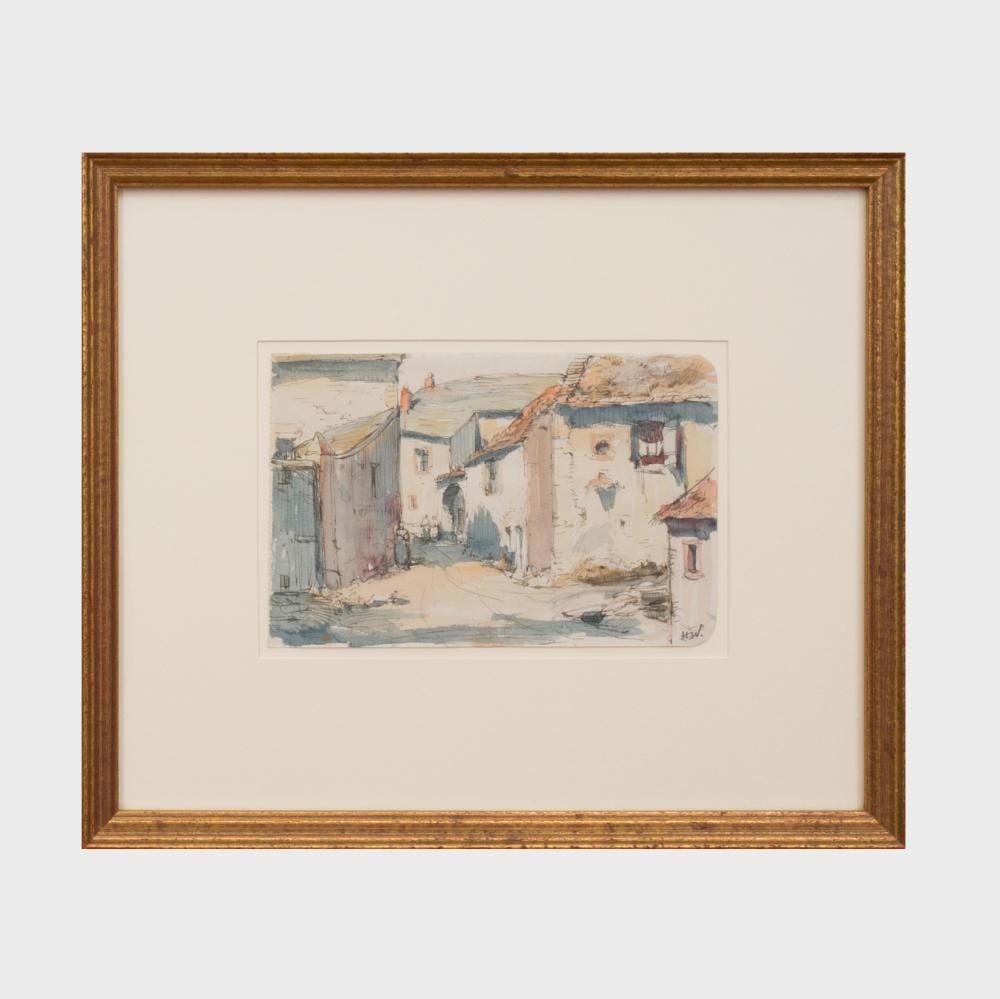 Herman Armour Webster comparable auction result: herman armour webster 1878 1970 the lower town at vezelay