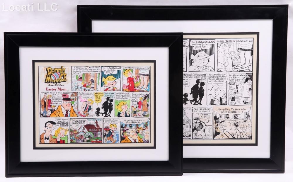 hank ketcham american 1920 2001 two dennis the menace drafts · Locati LLC · 2019-02-18 Hank Ketcham comparable auction result: hank ketcham american 1920 2001 two dennis the menace drafts