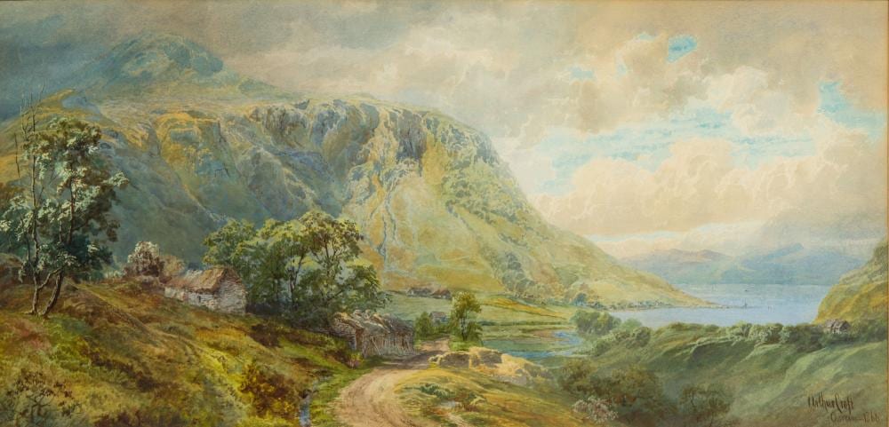 Arthur Croft comparable auction result: arthur croft 1828 1893 british arran watercolour signed titled and date