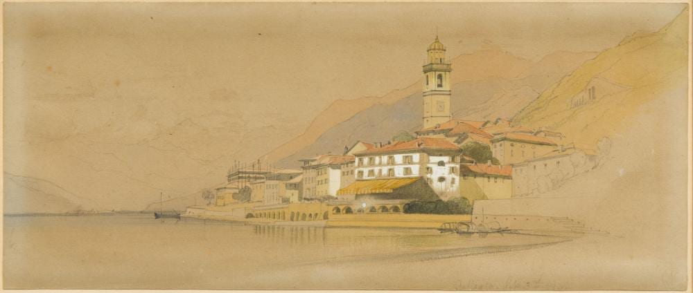 Harry John Johnson comparable auction result: harry john johnson 1826 1884 british bellagio lake como watercolour and