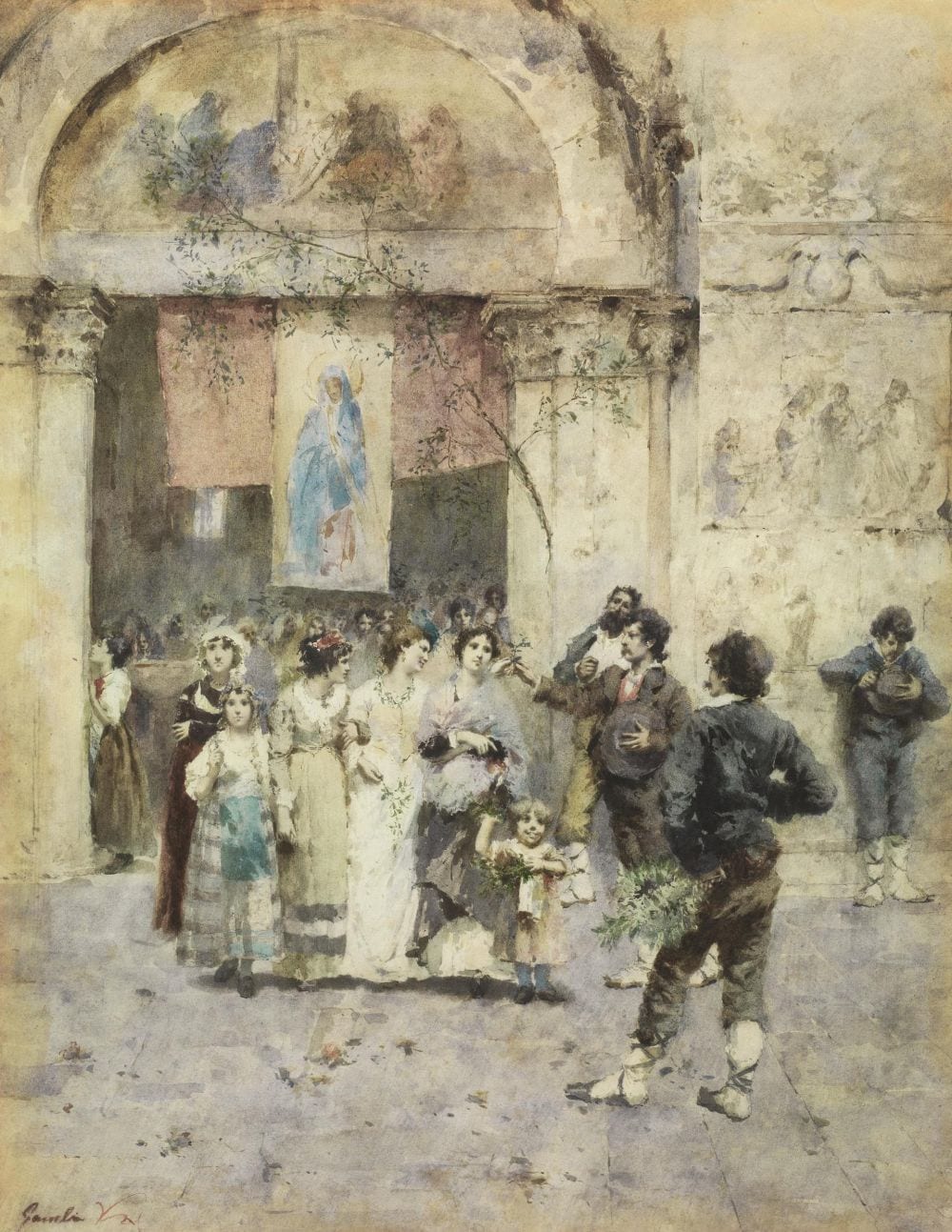 enrico gamba torino 1831 1883 dopo la messa acquerello su carta cm 50x38 firmato in · Pandolfini Casa d'Aste · 2019-02-26 Enrico Gamba comparable auction result: enrico gamba torino 1831 1883 dopo la messa acquerello su carta cm 50x38 firmato in
