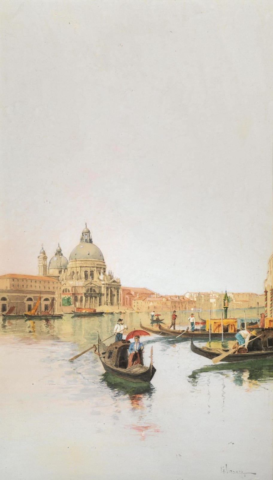giuseppe vizzotto alberti oderzo 1862 venezia 1931 in gondola acquerello su carta cm 4 · Pandolfini Casa d'Aste · 2019-02-26 Giuseppe Vizzotto Alberti comparable auction result: giuseppe vizzotto alberti oderzo 1862 venezia 1931 in gondola acquerello su carta cm 4