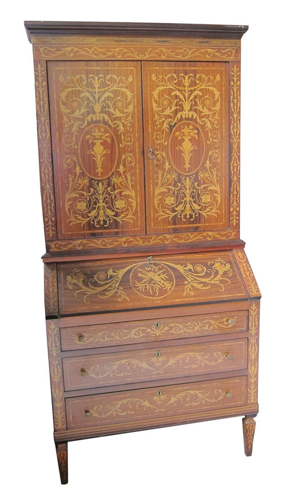 Vintage drop-front secretary sold by Empire Auctions, lot 256A — auction record photograph
