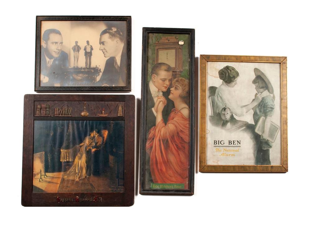 Alfred James Dewey comparable auction result: alfred james dewey american 1874 1658 firelight advertisement along with three additional advertisements