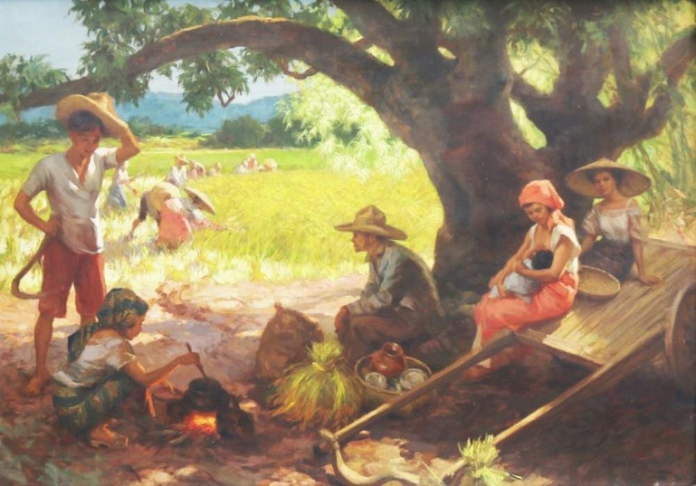 Fernando Amorsolo (1892-1972) Cooking Under the Mango Tree comparable sale
