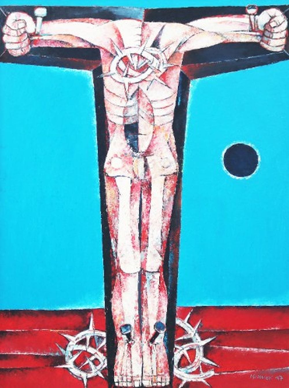 Ang Kiukok (1931-2005) Twelfth Station: Jesus died on the Cross comparable sale