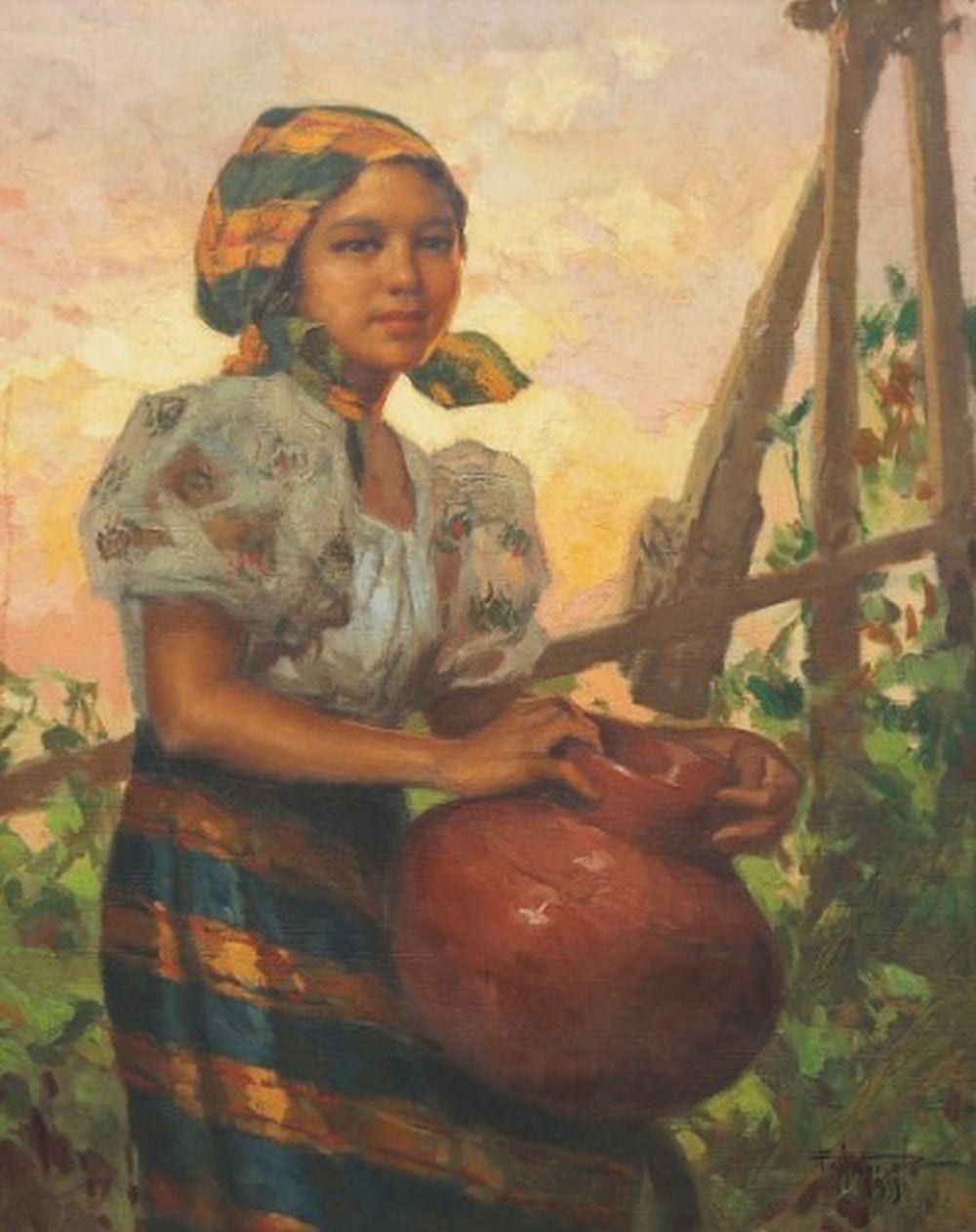 Fernando Amorsolo (1892-1972) Lady with Banga comparable sale