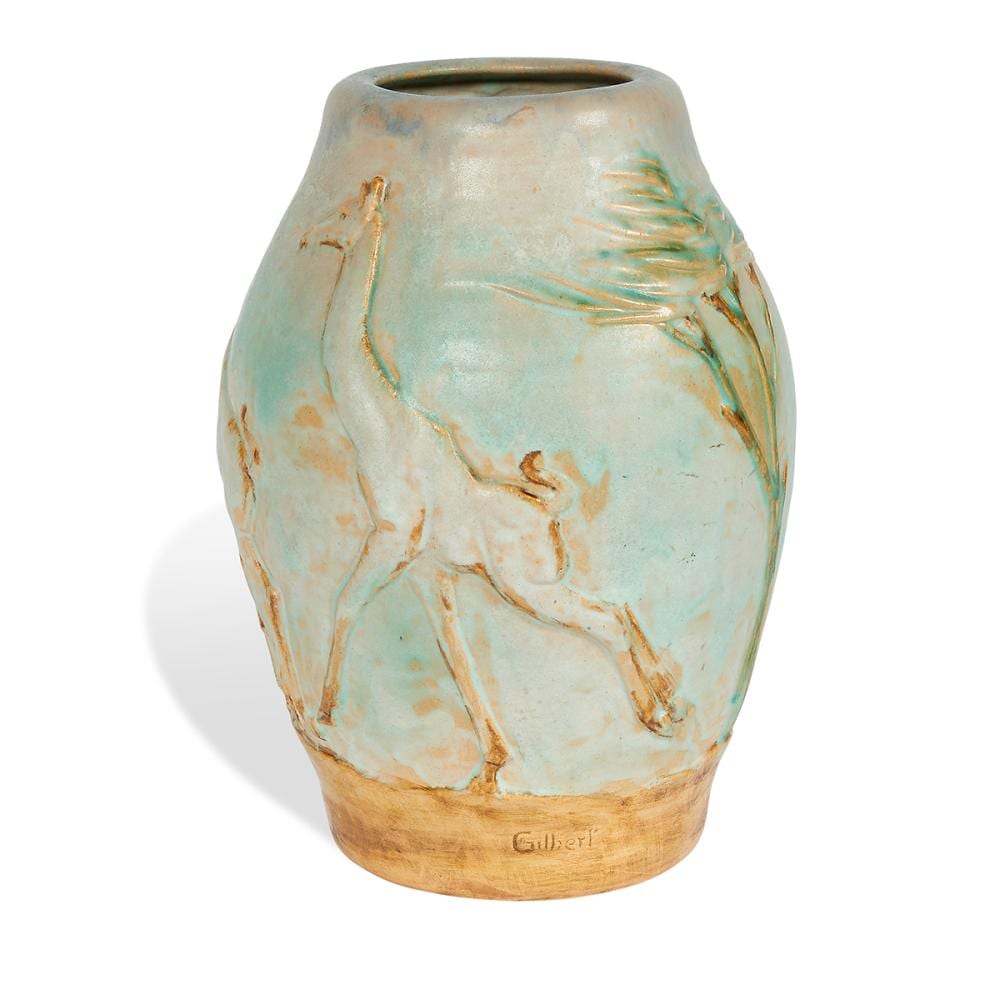 Donald Gilbert comparable auction result: donald gilbert 1900 1961 for bourne denby danesby ware giraffe vase 8 dia x 11 5 8 h